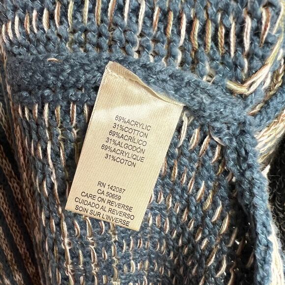 Simply Noelle Knit Sweater Vest Duster Cardigan Blue Size XL - Picture 6 of 9